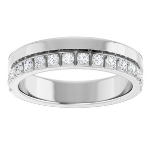 14K White 1/3 CTW Natural Diamond Anniversary Band