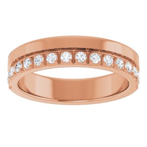 14K Rose 1/3 CTW Natural Diamond Anniversary Band