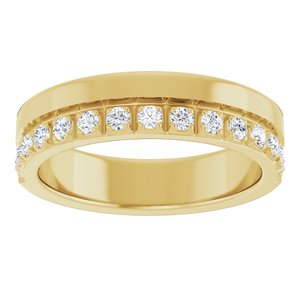 14K Yellow 1/3 CTW Natural Diamond Anniversary Band