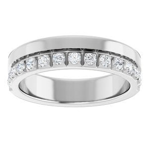 14K White 1/3 CTW Natural Diamond Anniversary Band