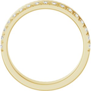 14K Yellow 1/3 CTW Natural Diamond Anniversary Band