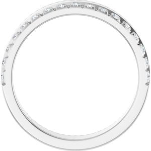 14K White 1/3 CTW Natural Diamond Anniversary Band