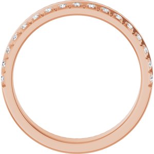 14K Rose 1/3 CTW Natural Diamond Anniversary Band