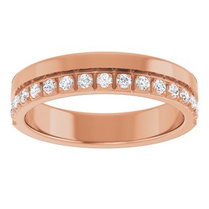 14K Rose 1/3 CTW Natural Diamond Anniversary Band