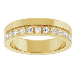 14K Yellow 1/3 CTW Natural Diamond Anniversary Band