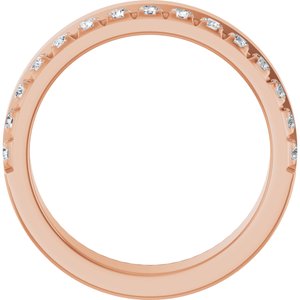14K Rose 1/3 CTW Natural Diamond Anniversary Band