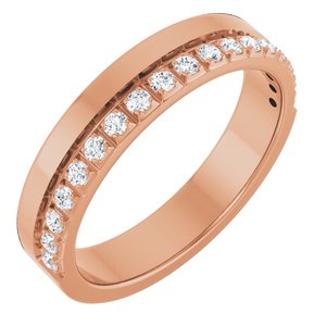 14K Rose 1/3 CTW Natural Diamond Anniversary Band