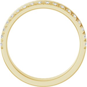14K Yellow 1/3 CTW Natural Diamond Anniversary Band