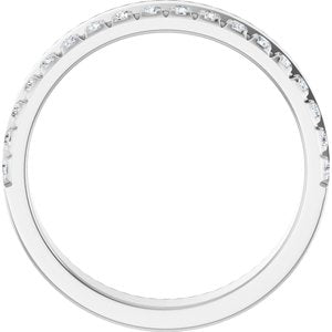 14K White 1/3 CTW Natural Diamond Anniversary Band