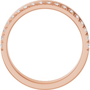 14K Rose 1/3 CTW Natural Diamond Anniversary Band