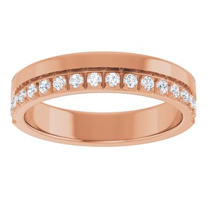 14K Rose 1/3 CTW Natural Diamond Anniversary Band