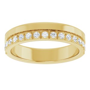 14K Yellow 1/3 CTW Natural Diamond Anniversary Band