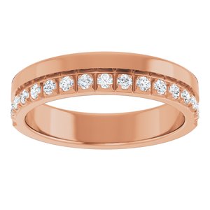 14K Rose 1/3 CTW Natural Diamond Anniversary Band