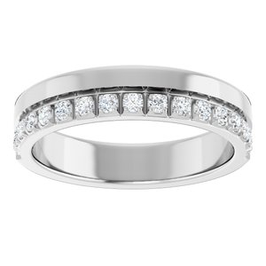 14K White 1/3 CTW Natural Diamond Anniversary Band