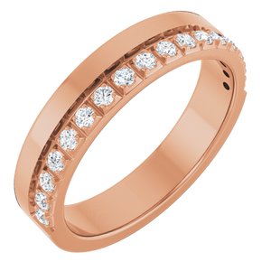 14K Rose 1/3 CTW Natural Diamond Anniversary Band