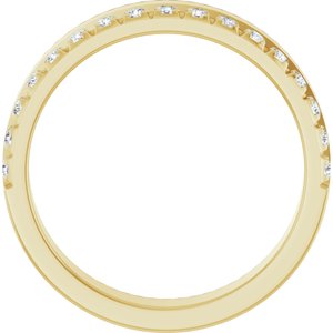 14K Yellow 1/3 CTW Natural Diamond Anniversary Band