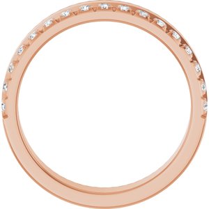 14K Rose 1/3 CTW Natural Diamond Anniversary Band