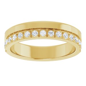 14K Yellow 1/3 CTW Natural Diamond Anniversary Band