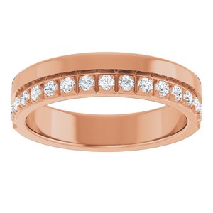 14K Rose 1/3 CTW Natural Diamond Anniversary Band