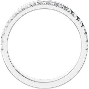 14K White 1/3 CTW Natural Diamond Anniversary Band
