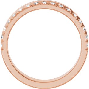 14K Rose 1/3 CTW Natural Diamond Anniversary Band
