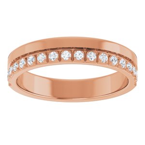 14K Rose 1/3 CTW Natural Diamond Anniversary Band