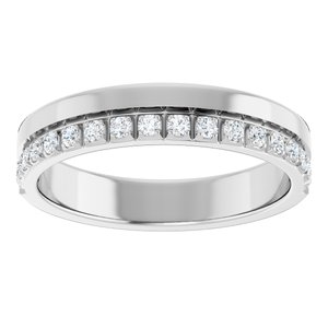 14K White 1/3 CTW Natural Diamond Anniversary Band