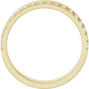 14K Yellow 1/3 CTW Natural Diamond Anniversary Band