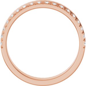 14K Rose 1/3 CTW Natural Diamond Anniversary Band