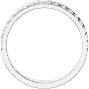 14K White 1/3 CTW Natural Diamond Anniversary Band