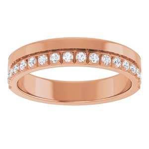 14K Rose 1/3 CTW Natural Diamond Anniversary Band