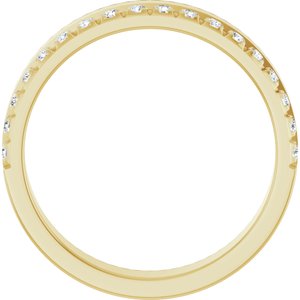 14K Yellow 1/3 CTW Natural Diamond Anniversary Band