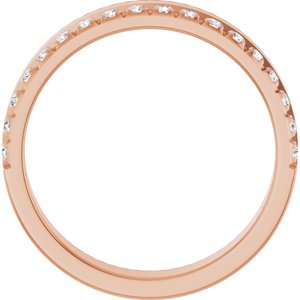 14K Rose 1/3 CTW Natural Diamond Anniversary Band