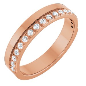 14K Rose 1/3 CTW Natural Diamond Anniversary Band