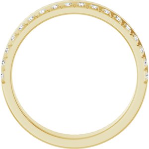 14K Yellow 1/3 CTW Natural Diamond Anniversary Band