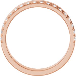 14K Rose 1/3 CTW Natural Diamond Anniversary Band