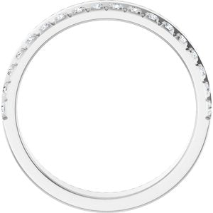 14K White 1/3 CTW Natural Diamond Anniversary Band