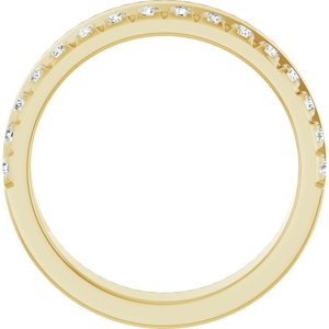 14K Yellow 1/3 CTW Natural Diamond Anniversary Band