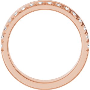 14K Rose 1/3 CTW Natural Diamond Anniversary Band