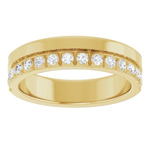 14K Yellow 1/3 CTW Natural Diamond Anniversary Band