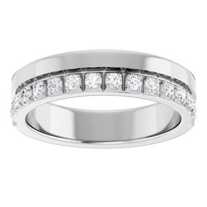 14K White 1/3 CTW Natural Diamond Anniversary Band