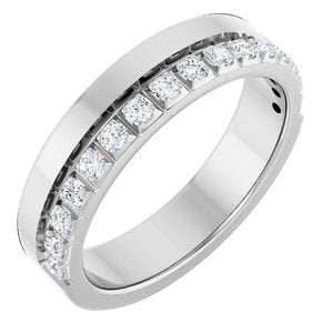 14K White 1/3 CTW Natural Diamond Anniversary Band