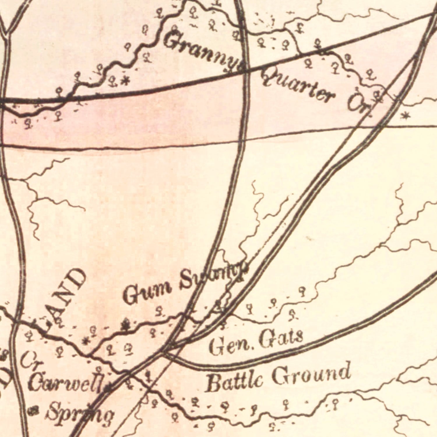 Vintage Map of Kershaw County, South Carolina 1873