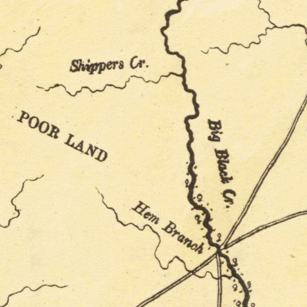 Vintage Map of Chesterfield County, South Carolina 1873
