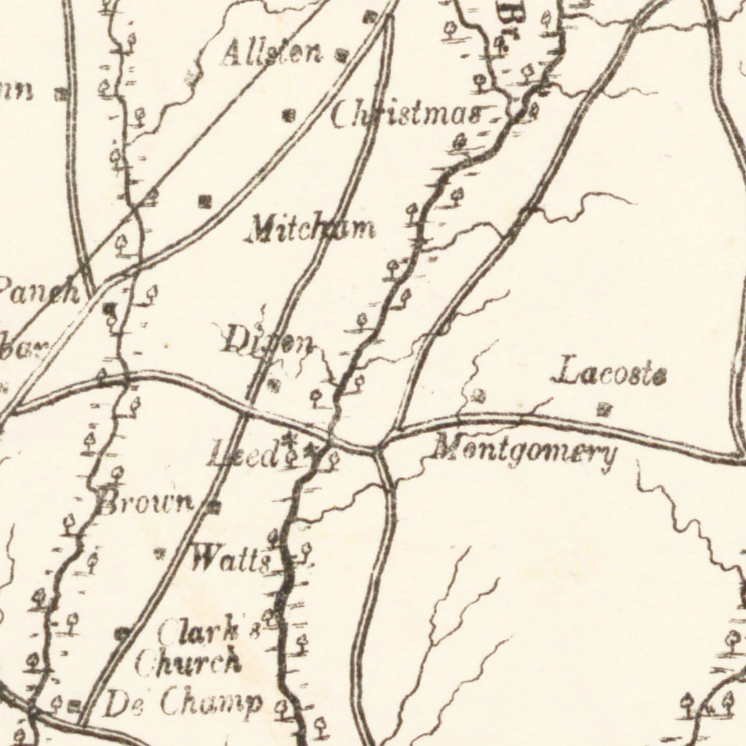 Vintage Map of Sumter County, South Carolina 1880