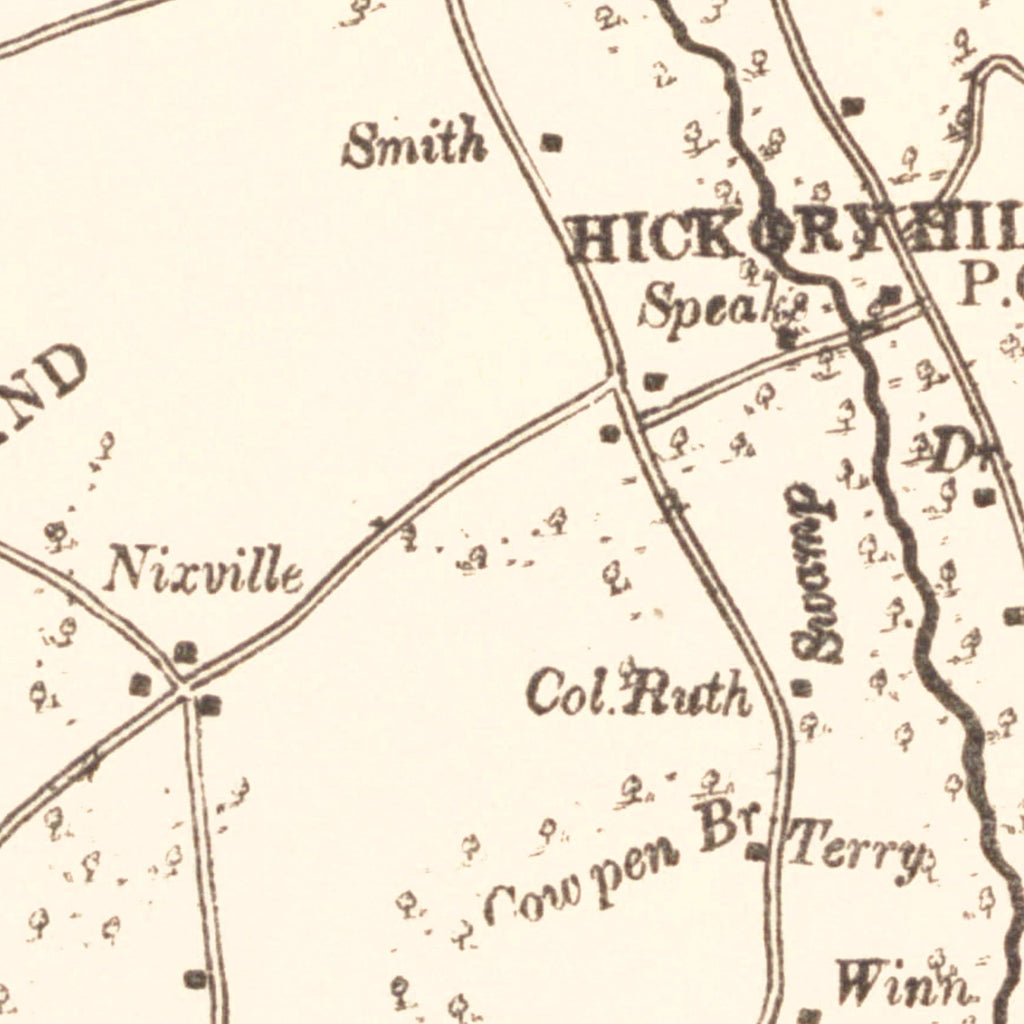 Vintage Map of Beaufort County, South Carolina 1880