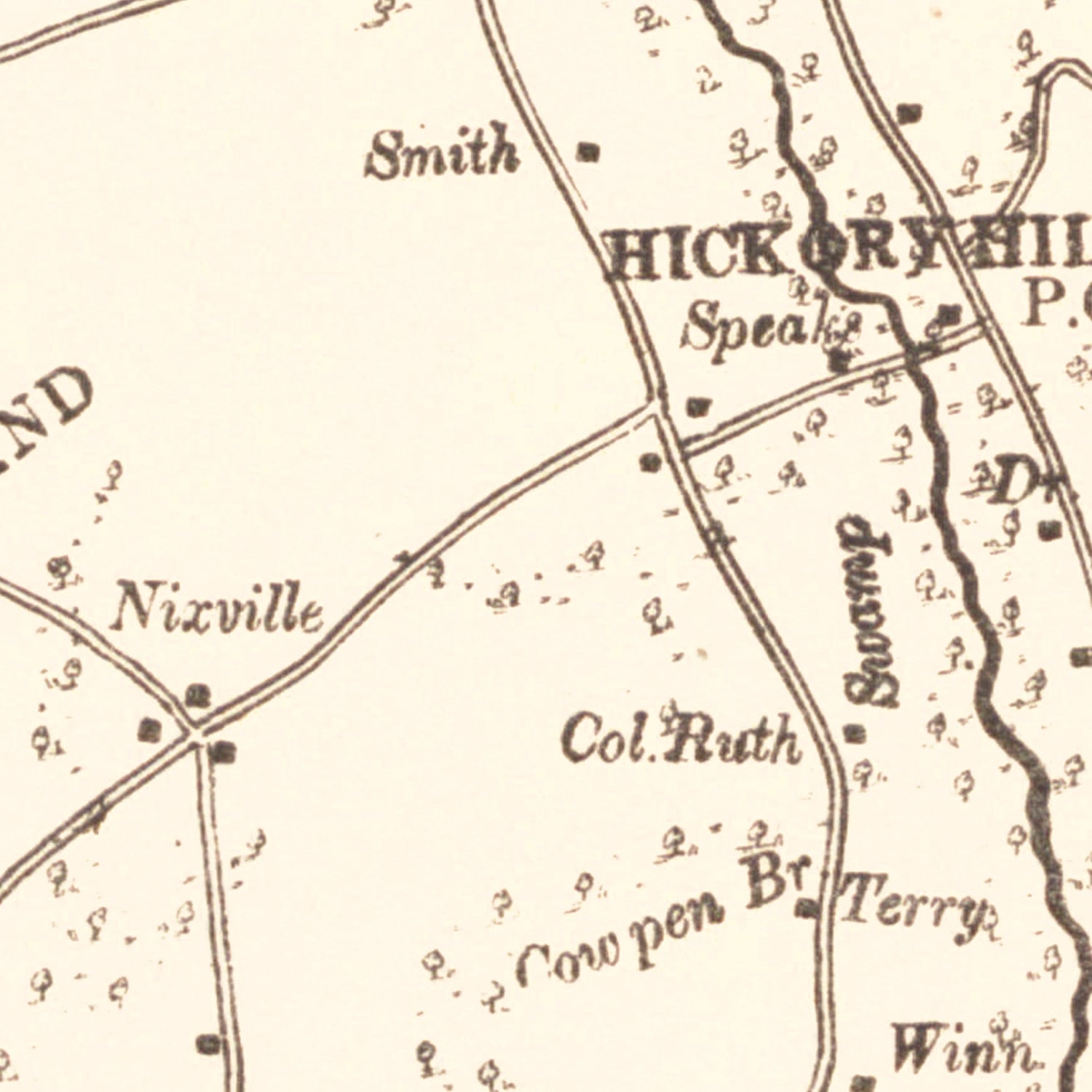 Vintage Map of Beaufort County, South Carolina 1880