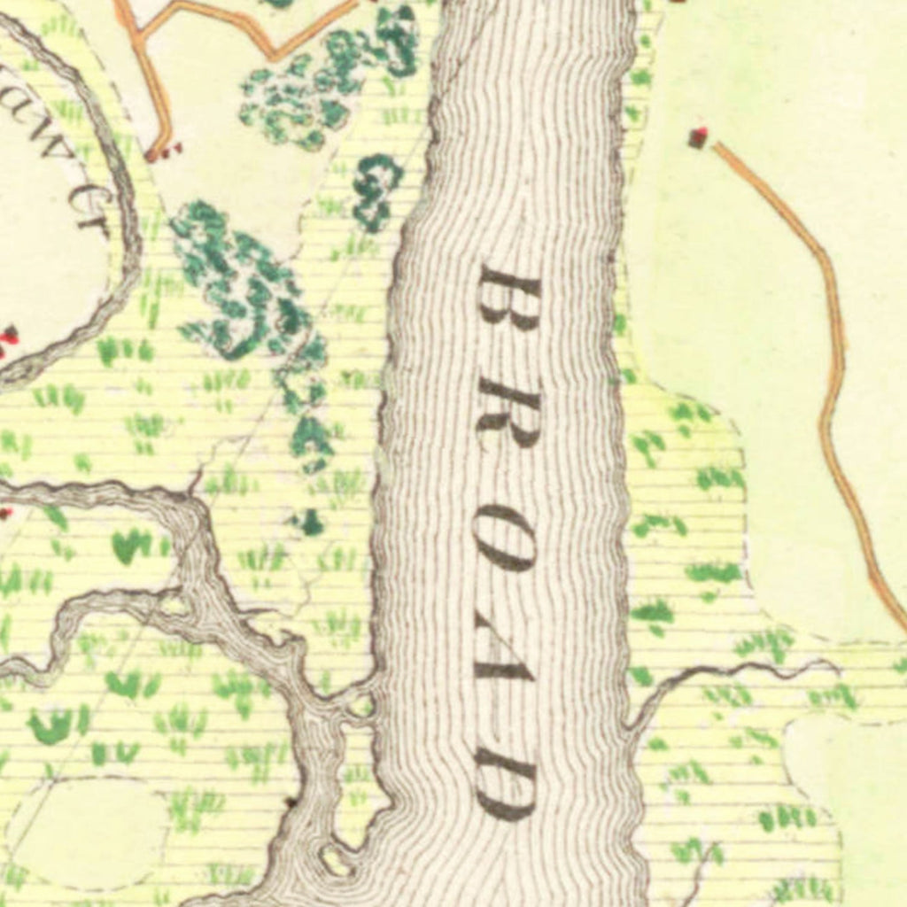 Vintage Broad River, SC Map 1865