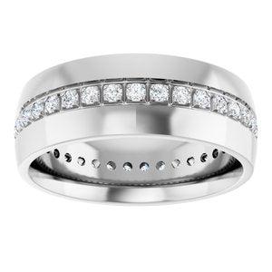 14K White 1/2 CTW Lab-Grown Diamond Band