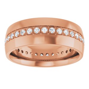 14K Rose 1/2 CTW Lab-Grown Diamond Band
